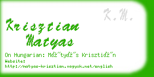 krisztian matyas business card